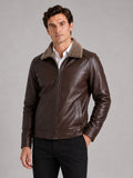 Men’s Leather Biker Autumn Jacket Fleece Lined Warm Winter Jacket for Casual Streetwear and Everyday Wear