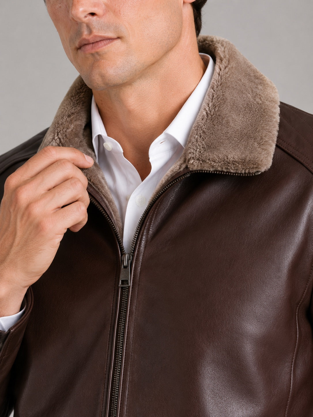 Men’s Leather Biker Autumn Jacket Fleece Lined Warm Winter Jacket for Casual Streetwear and Everyday Wear