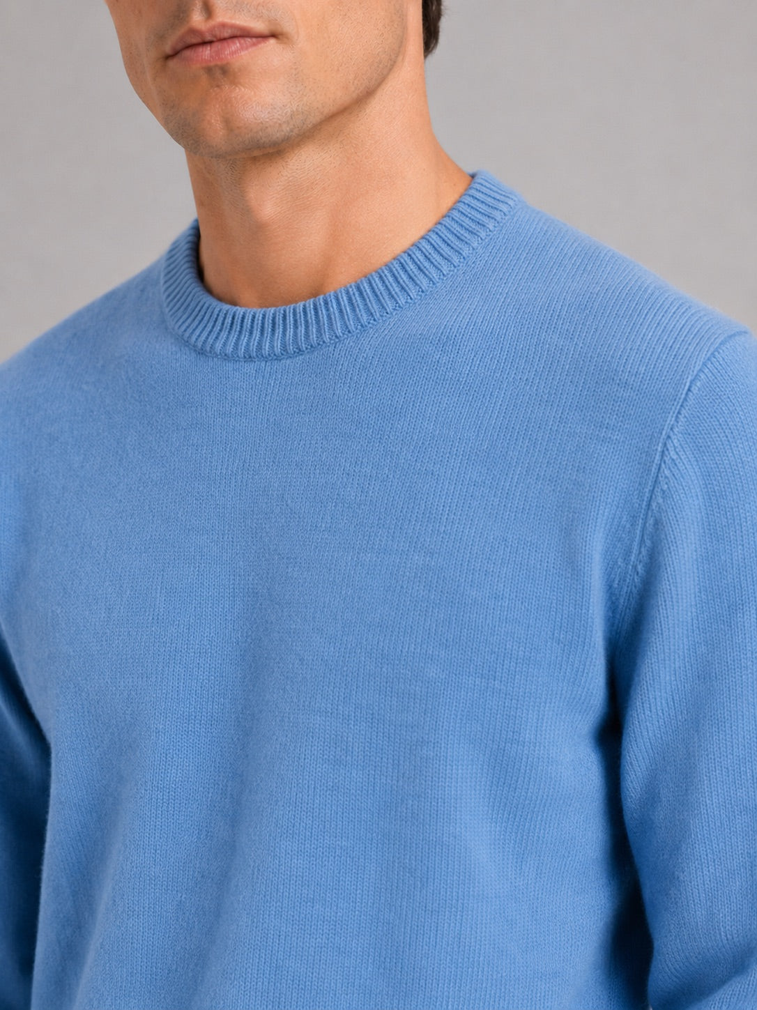 Men’s Crewneck Jumper Loose Fit Knit Pullover Autumn Winter Casual Top for Everyday Wear