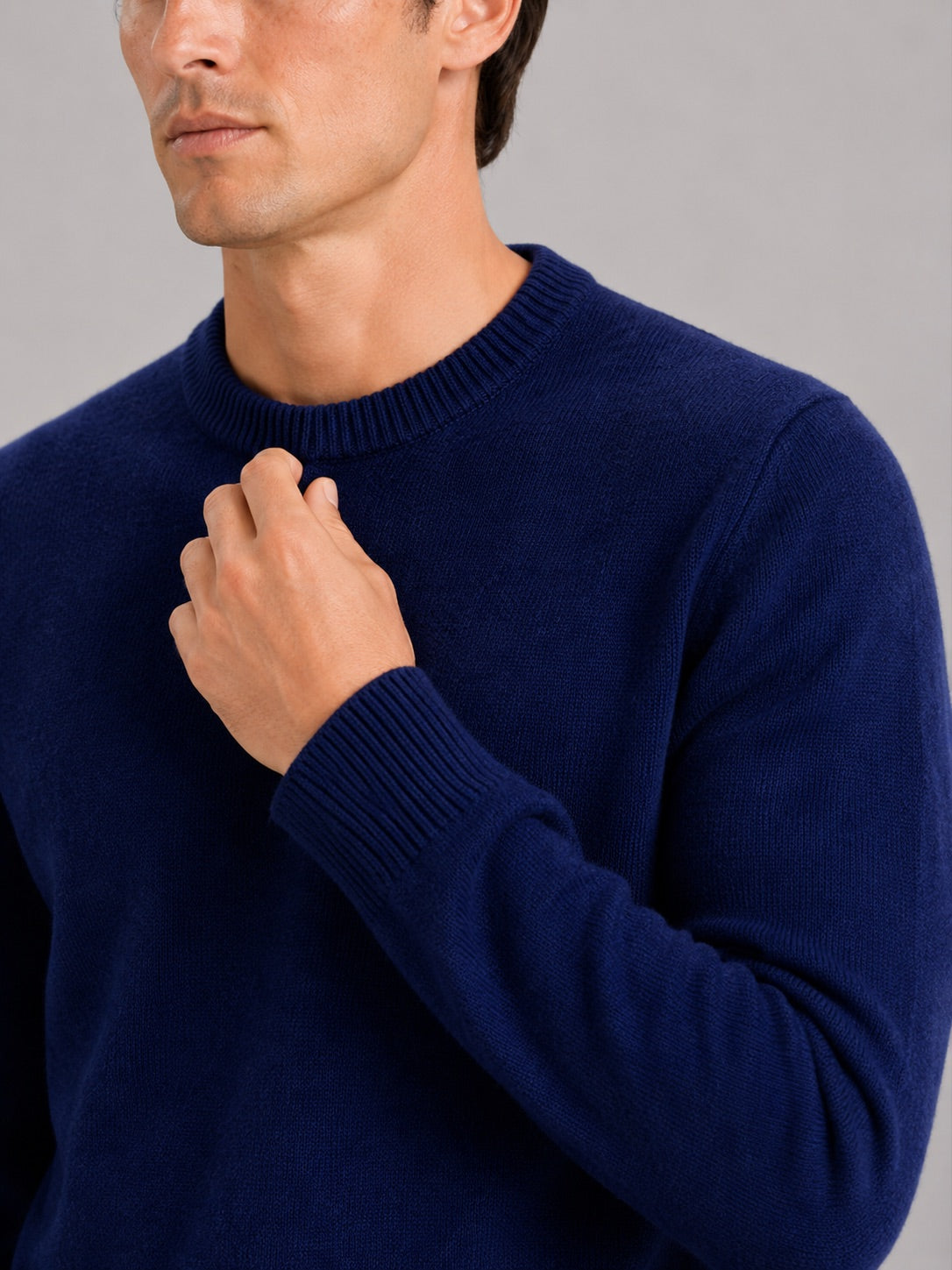 Men’s Crewneck Jumper Loose Fit Knit Pullover Autumn Winter Casual Top for Everyday Wear