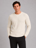 Men’s Waffle Knit Shirt Long Sleeve Crewneck Autumn Winter Base Layer for Casual and Everyday Wear