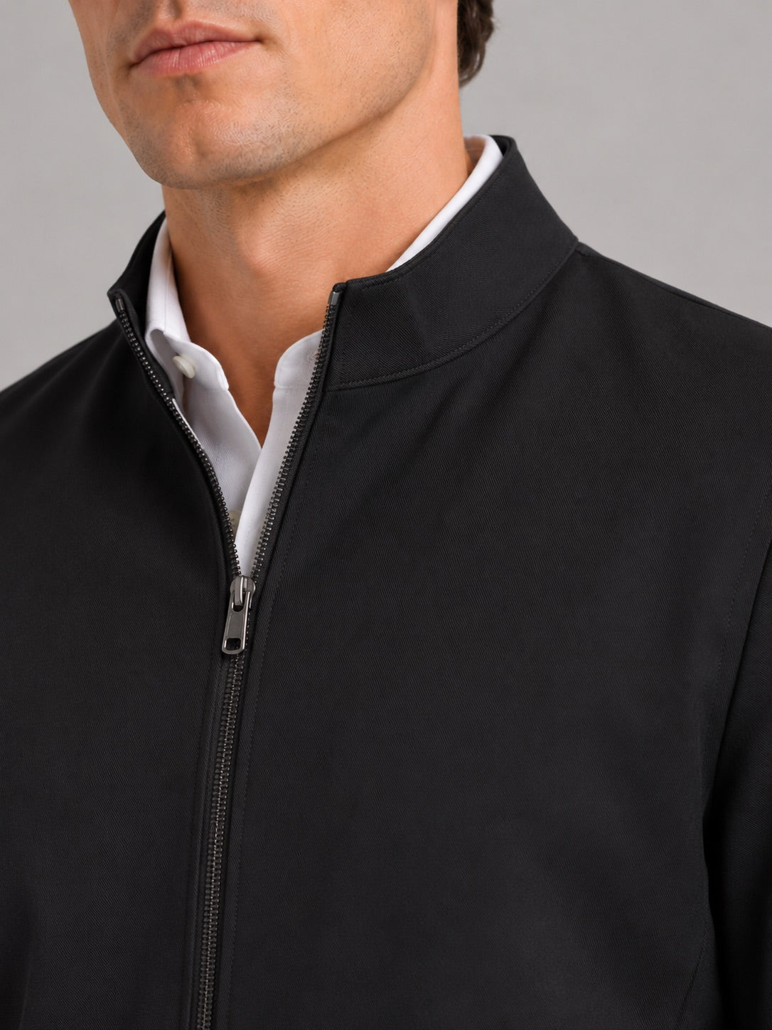 Men’s Stand Collar Autumn Jacket Wear-Resistant Casual Autumn Workwear Jacket for Business Commuting and Everyday Wear