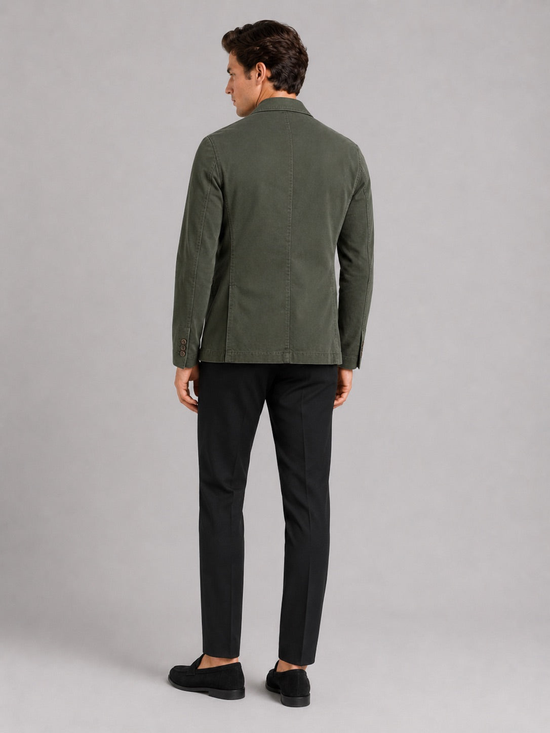 Men’s Military Blazer Jacket Washed Cotton Casual Autumn Jacket for Business Casual and Everyday Wear