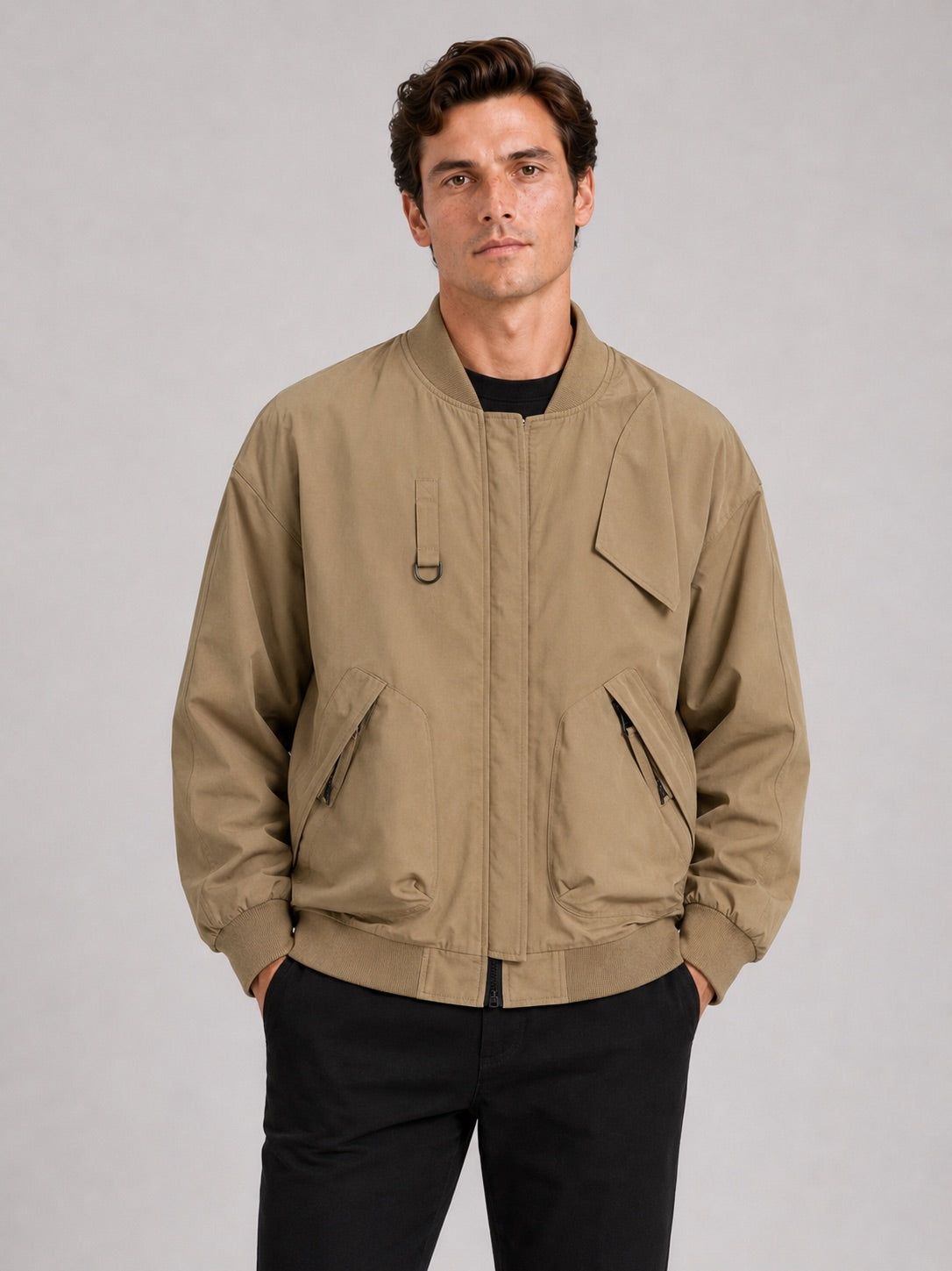 Men’s Bomber Work Wear Jacket Loose Fit Autumn Jacket for Everyday and Casual Wear