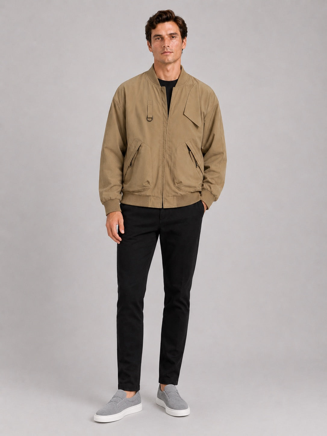 Men’s Bomber Work Wear Jacket Loose Fit Autumn Jacket for Everyday and Casual Wear