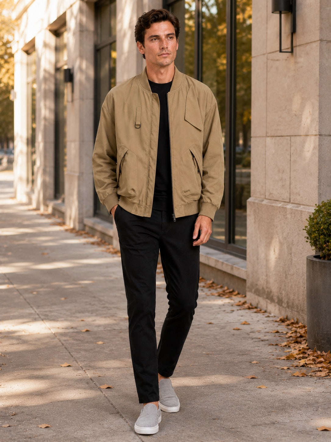 Men’s Bomber Work Wear Jacket Loose Fit Autumn Jacket for Everyday and Casual Wear