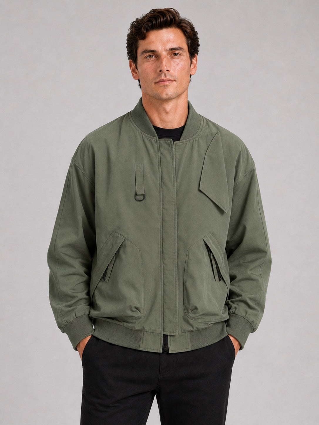 Men’s Bomber Work Wear Jacket Loose Fit Autumn Jacket for Everyday and Casual Wear