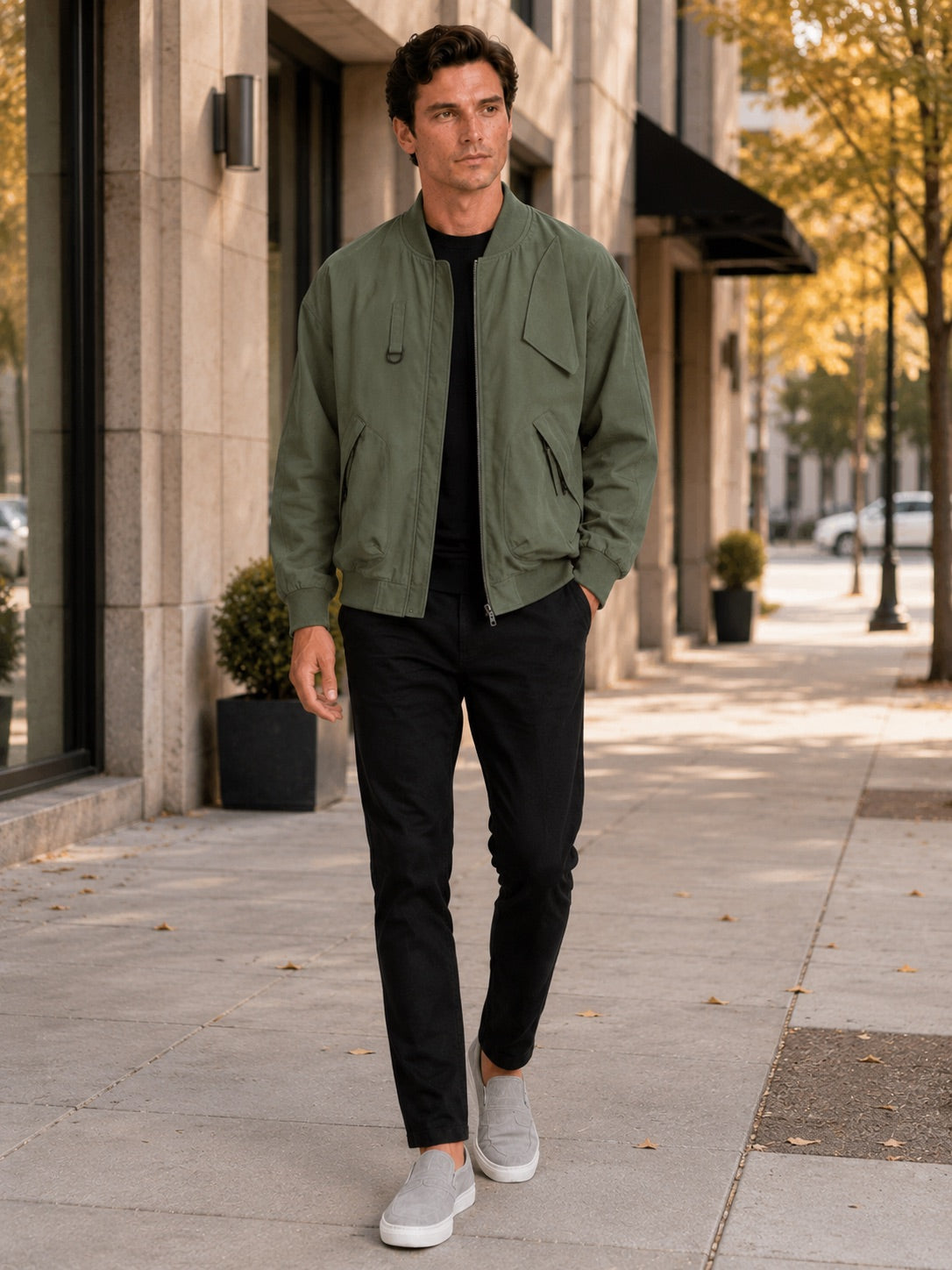 Men’s Bomber Work Wear Jacket Loose Fit Autumn Jacket for Everyday and Casual Wear