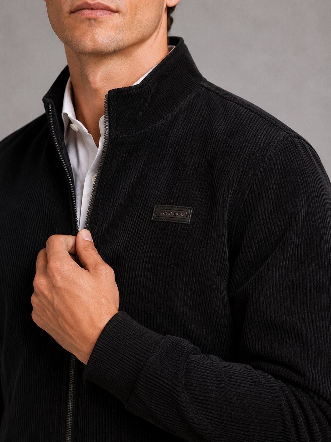 Men’s Corduroy Workwear Autumn Jacket Cotton Padded Lightweight Autumn Casual Coat for Everyday and Outdoor Wear