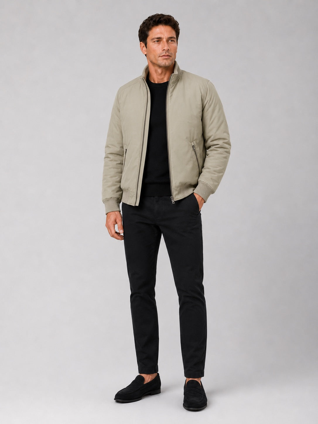 Men’s Winter Autumn Jacket Fleece Lined Thick Warm Business Casual Coat for Autumn Winter Office and Everyday Wear