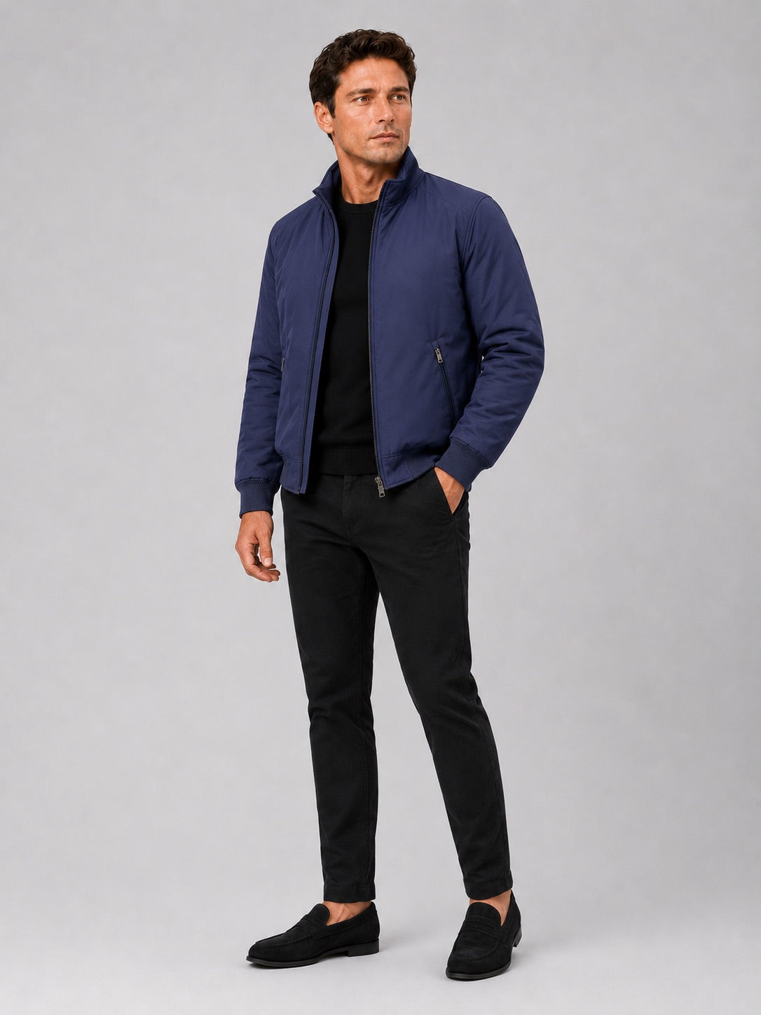 Men’s Winter Autumn Jacket Fleece Lined Thick Warm Business Casual Coat for Autumn Winter Office and Everyday Wear