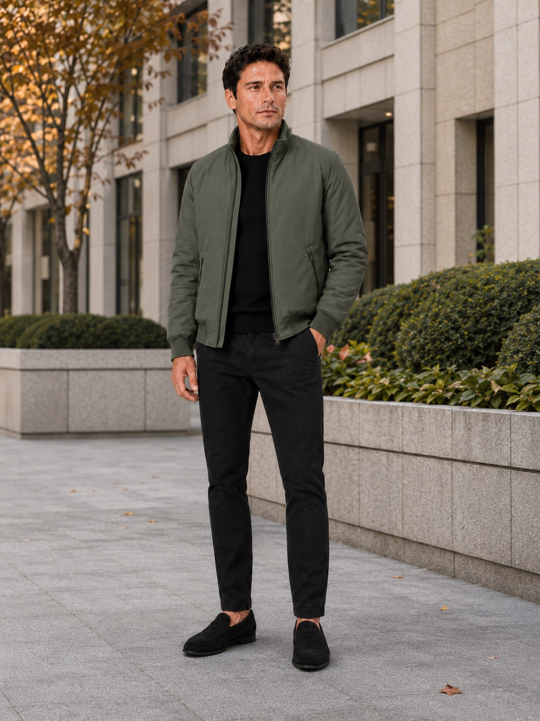 Men’s Winter Autumn Jacket Fleece Lined Thick Warm Business Casual Coat for Autumn Winter Office and Everyday Wear
