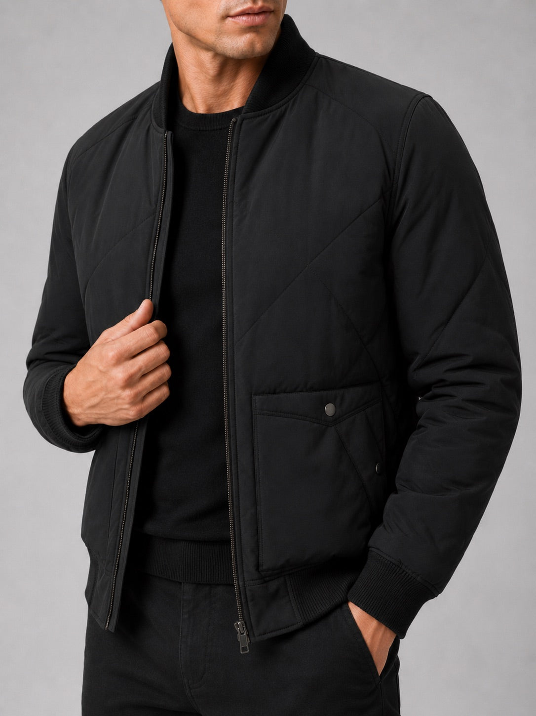 Men’s Padded Baseball Autumn Jacket Cotton Warm Autumn Winter Casual for Everyday and Outdoor Wear