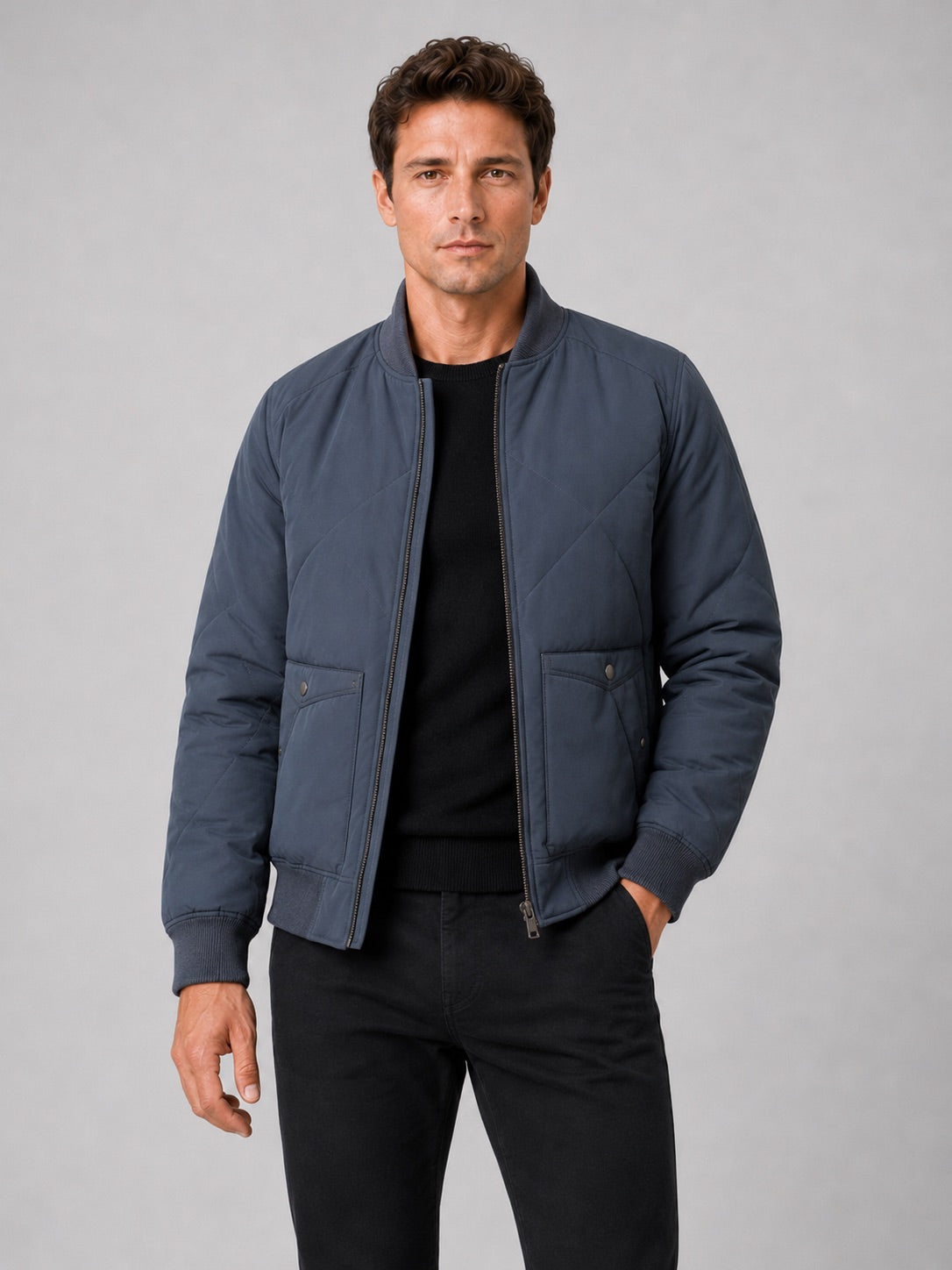 Men’s Padded Baseball Autumn Jacket Cotton Warm Autumn Winter Casual for Everyday and Outdoor Wear