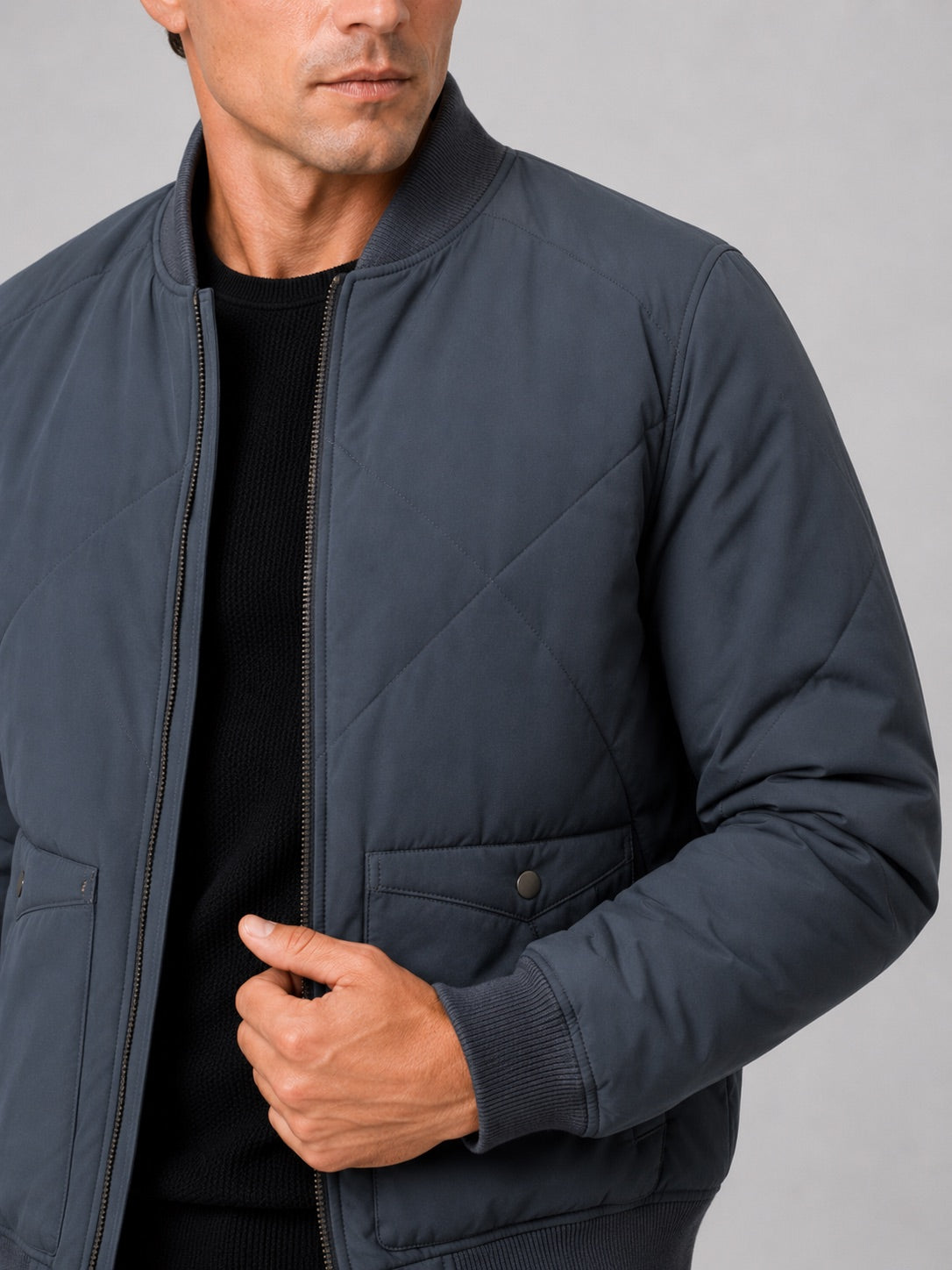 Men’s Padded Baseball Autumn Jacket Cotton Warm Autumn Winter Casual for Everyday and Outdoor Wear