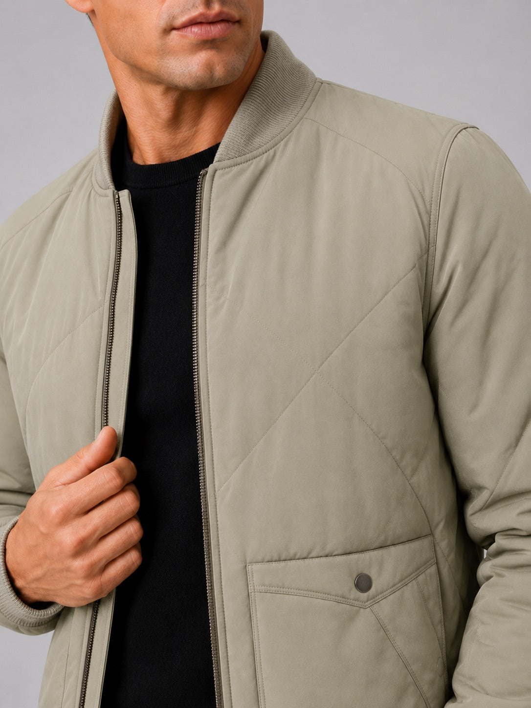 Men’s Padded Baseball Autumn Jacket Cotton Warm Autumn Winter Casual for Everyday and Outdoor Wear