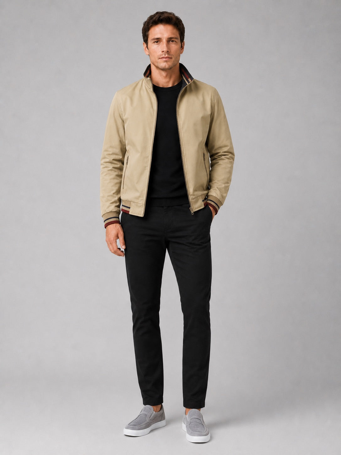 Men’s Varsity Jacket Reversible Snap Button Baseball Autumn Jacket for Streetwear and Everyday Wear