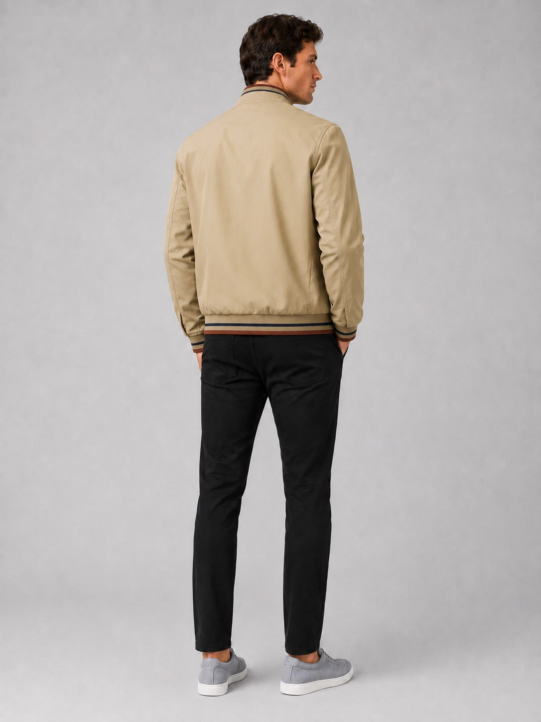 Men’s Varsity Jacket Reversible Snap Button Baseball Autumn Jacket for Streetwear and Everyday Wear
