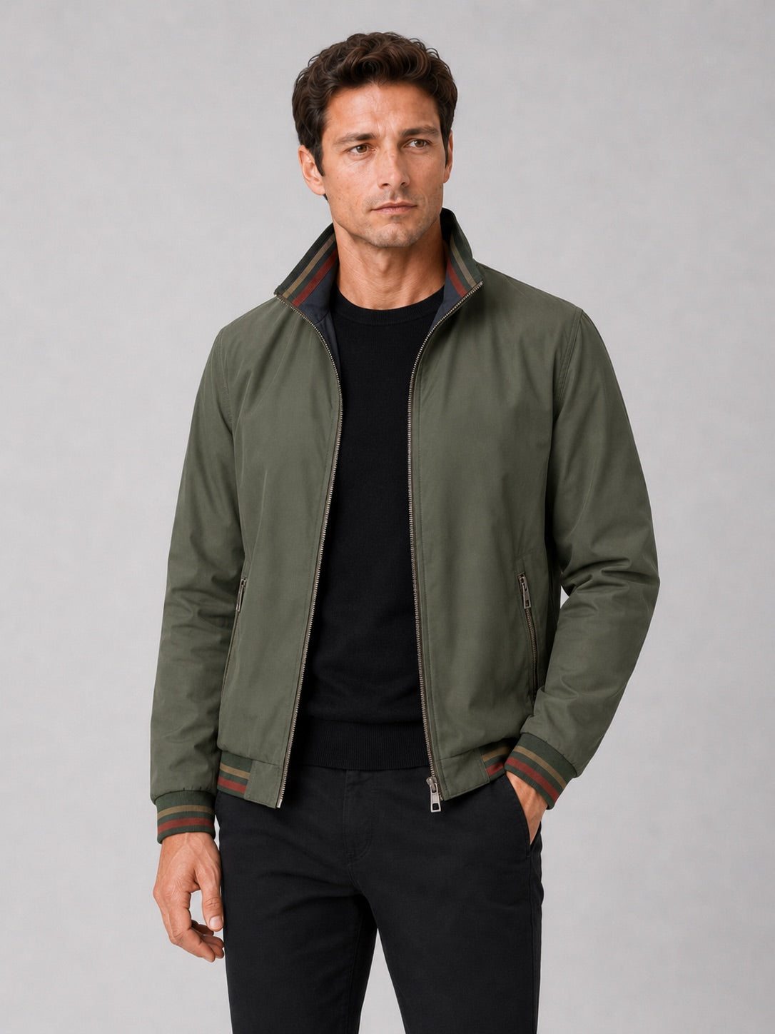 Men’s Varsity Jacket Reversible Snap Button Baseball Autumn Jacket for Streetwear and Everyday Wear