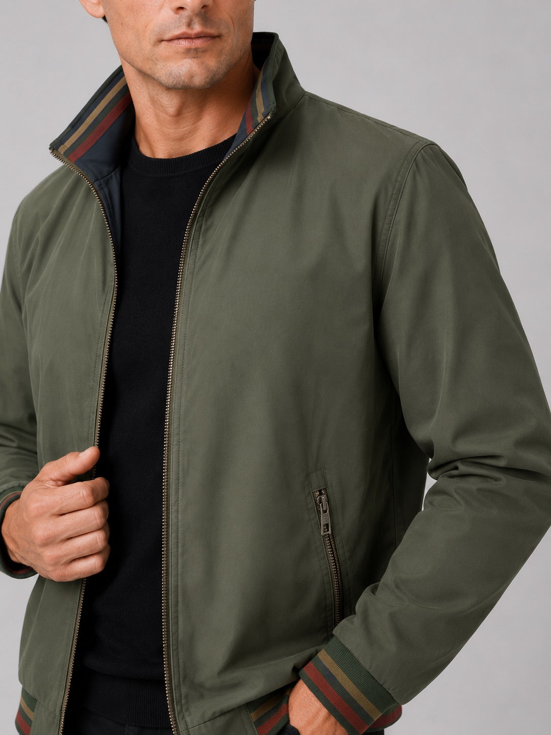 Men’s Varsity Jacket Reversible Snap Button Baseball Autumn Jacket for Streetwear and Everyday Wear