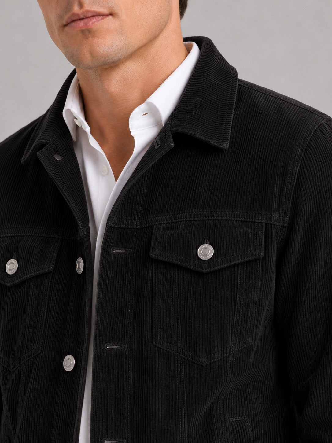 Men’s Corduroy Autumn Jacket Slim Fit Long Sleeve Casual Jacket for Everyday and Business Casual Wear