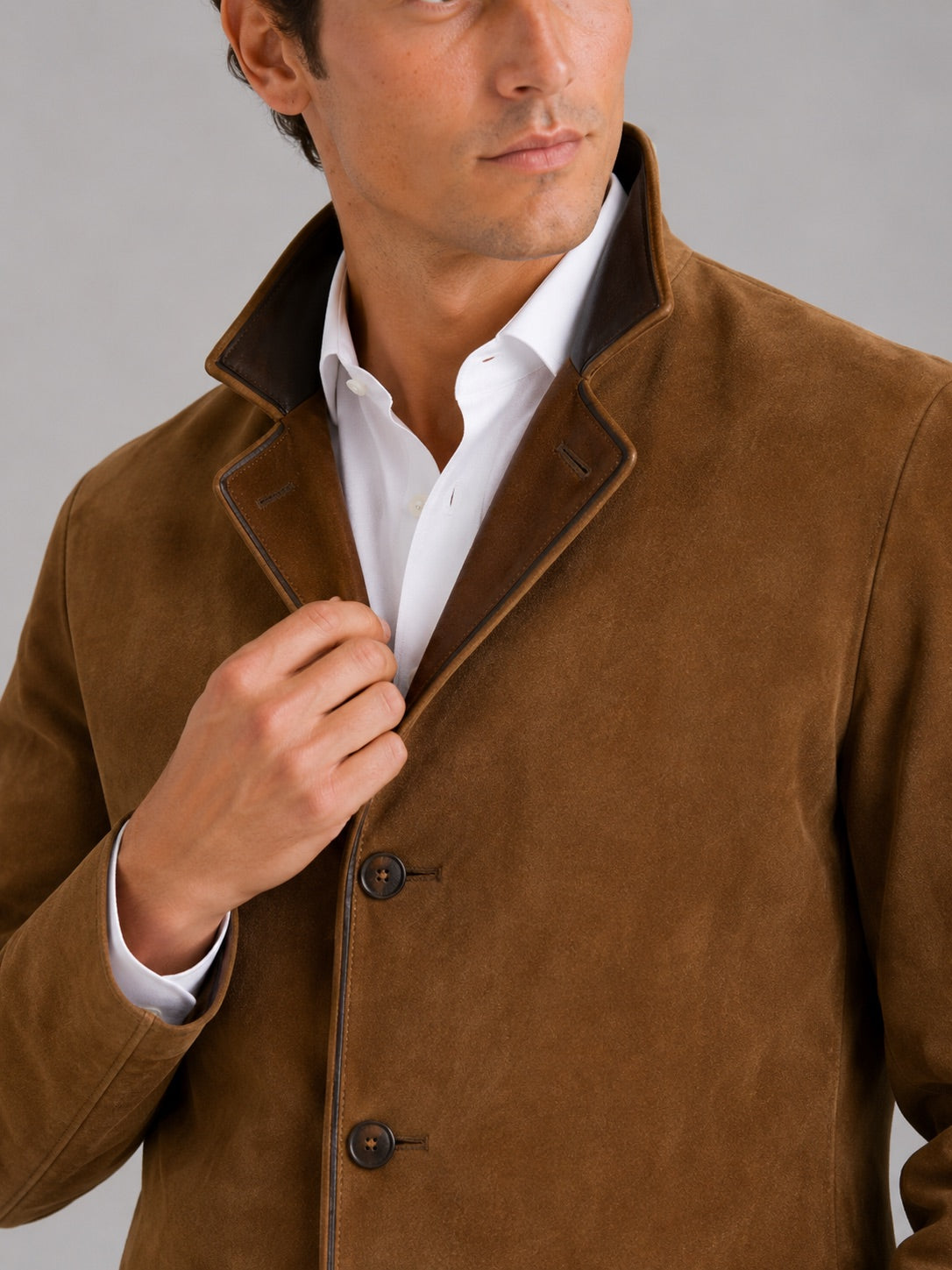 Men’s Workwear Autumn Jacket Contrast Colour Lapel Autumn Casual jacket for Streetwear and Everyday Wear