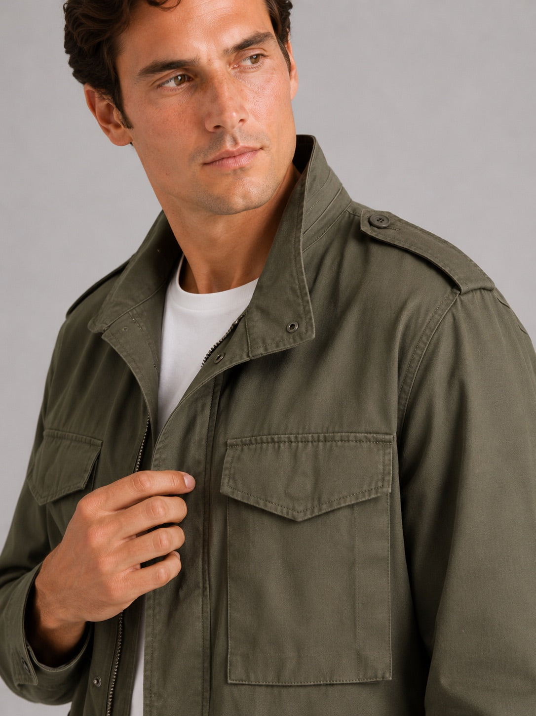 Men’s Cargo Autumn Jacket Multi-Pocket Windbreaker Lightweight Autumn Casual Jacket for Outdoor and Everyday Wear