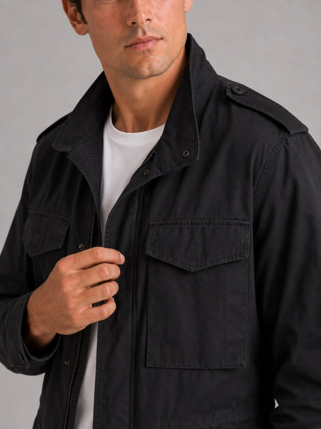 Men’s Cargo Autumn Jacket Multi-Pocket Windbreaker Lightweight Autumn Casual Jacket for Outdoor and Everyday Wear