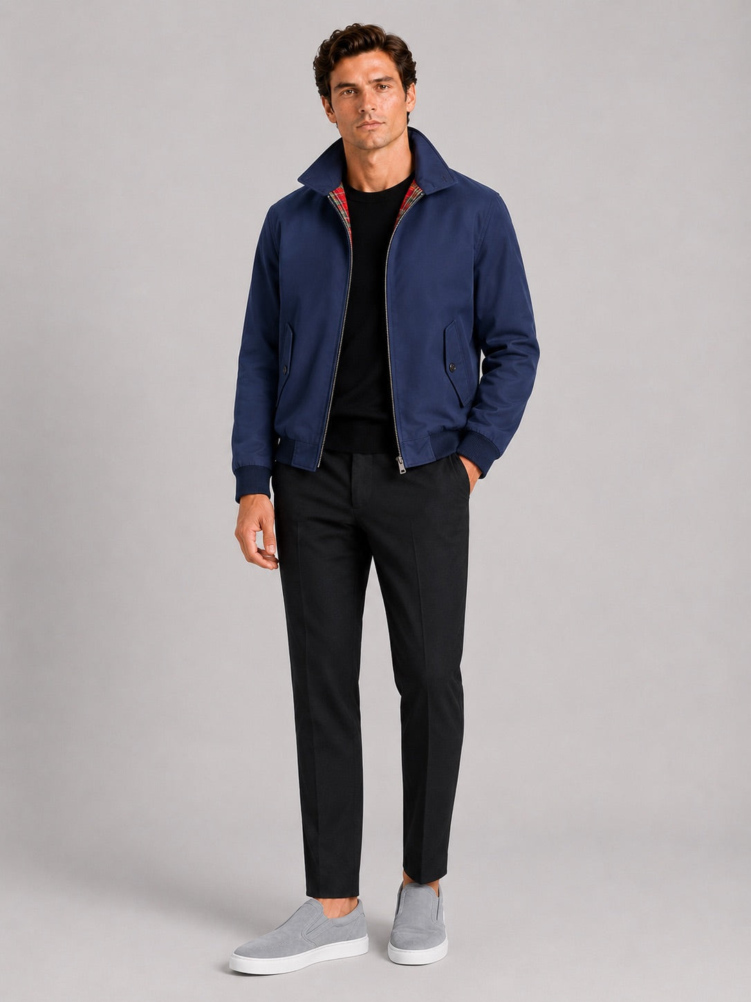 Men’s Harrington Autumn Jacket Breathable Zip-Up Casual Jacket for Travel and Everyday Wear