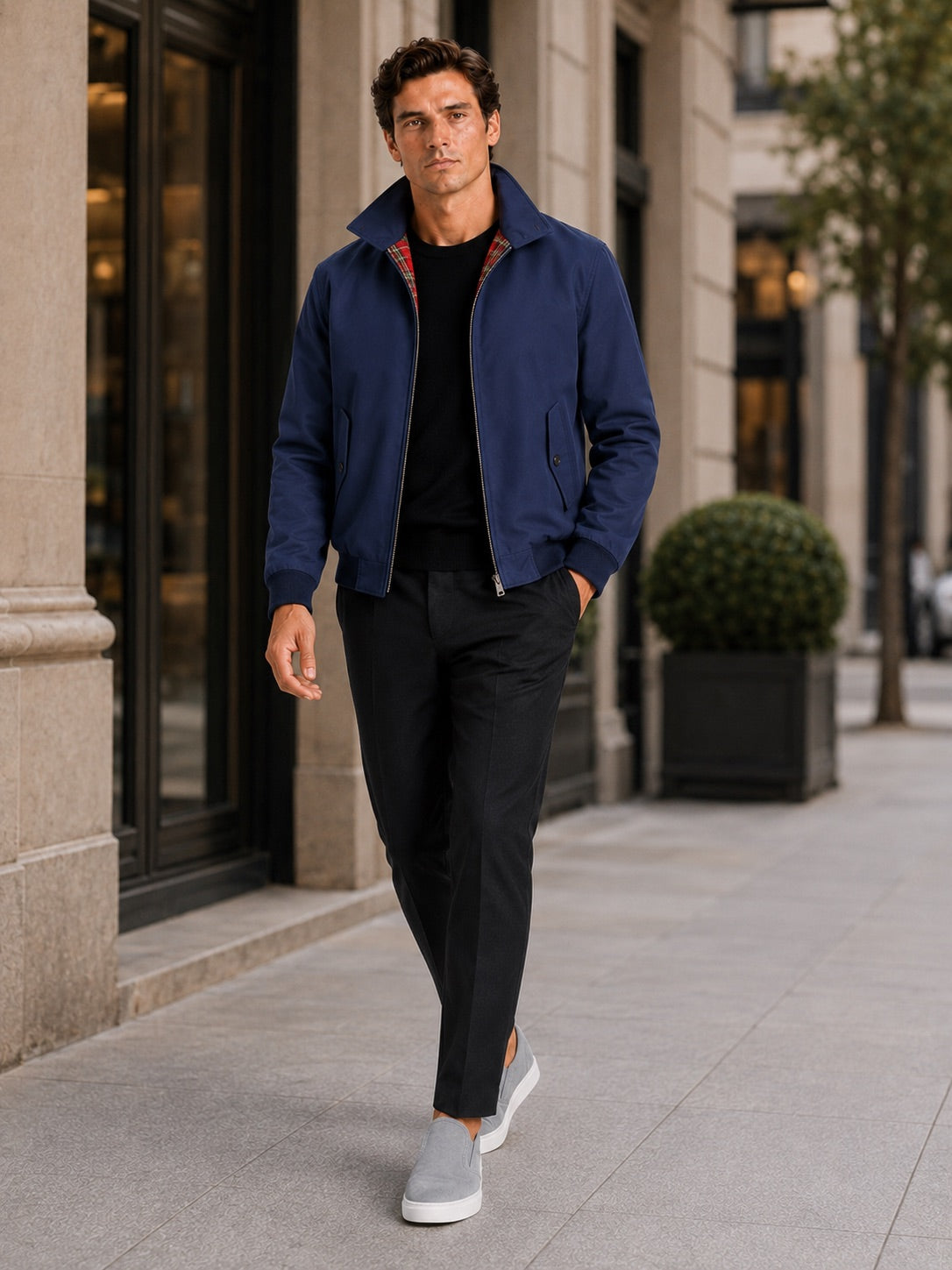 Men’s Harrington Autumn Jacket Breathable Zip-Up Casual Jacket for Travel and Everyday Wear