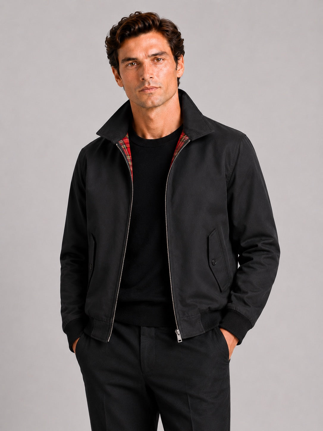 Men’s Harrington Autumn Jacket Breathable Zip-Up Casual Jacket for Travel and Everyday Wear
