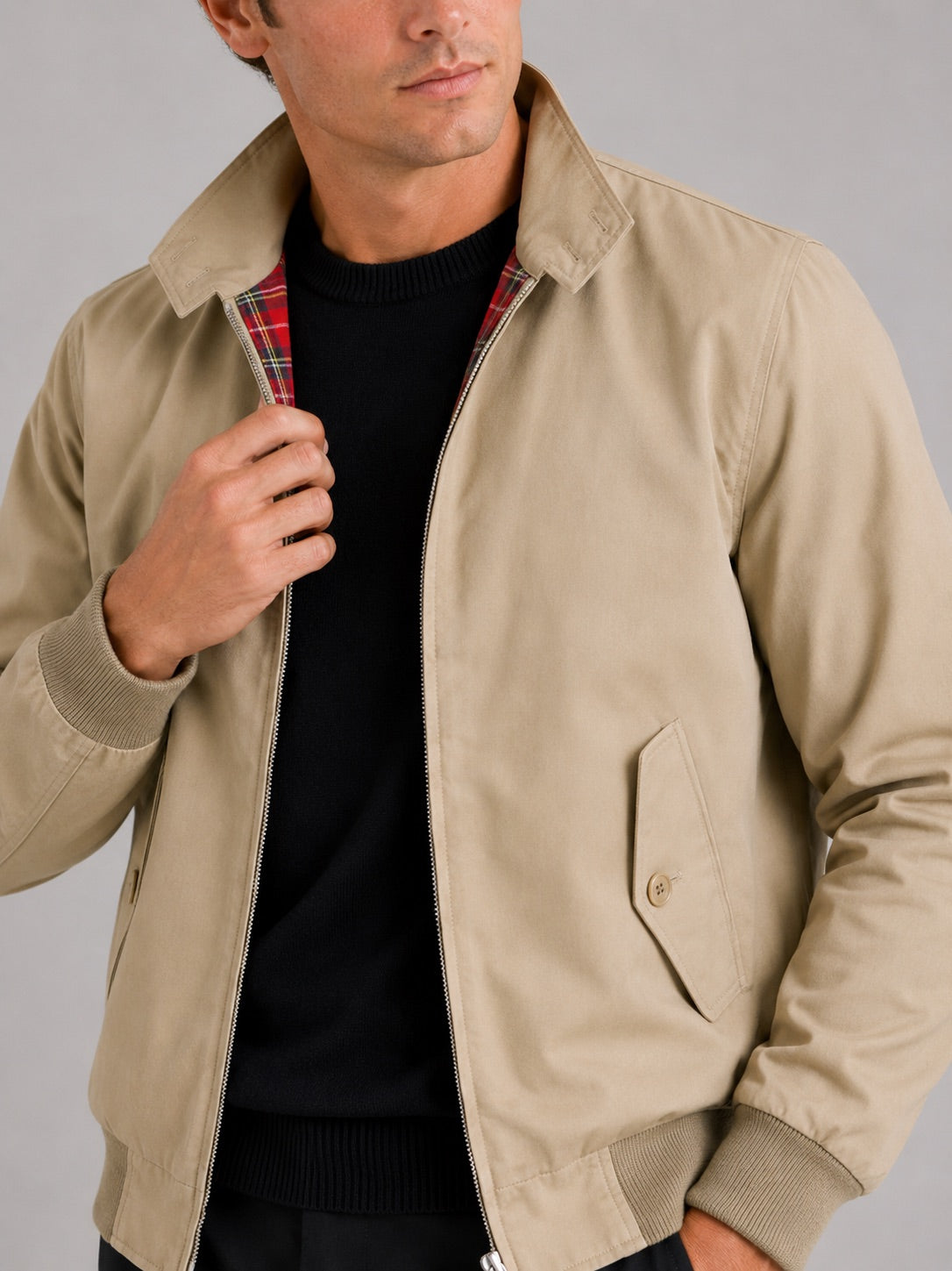 Men’s Harrington Autumn Jacket Breathable Zip-Up Casual Jacket for Travel and Everyday Wear