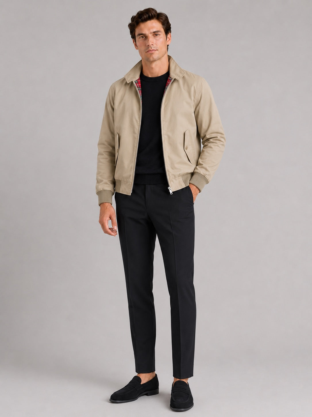 Men’s Harrington Autumn Jacket Breathable Zip-Up Casual Jacket for Travel and Everyday Wear