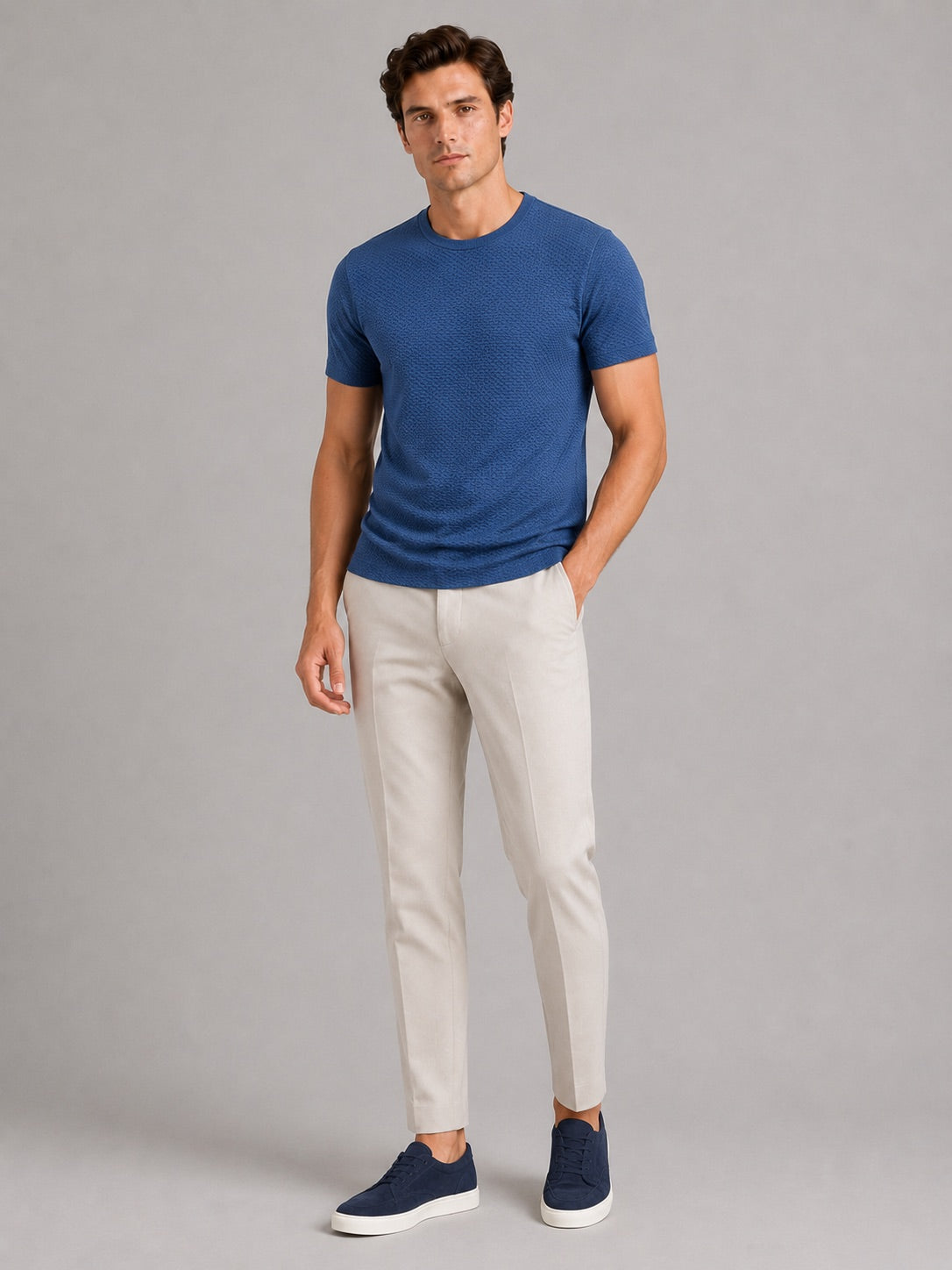 Men’s Mesh Crew Neck T-Shirt Breathable Lightweight Stretch Summer Top for Casual and Everyday Wear
