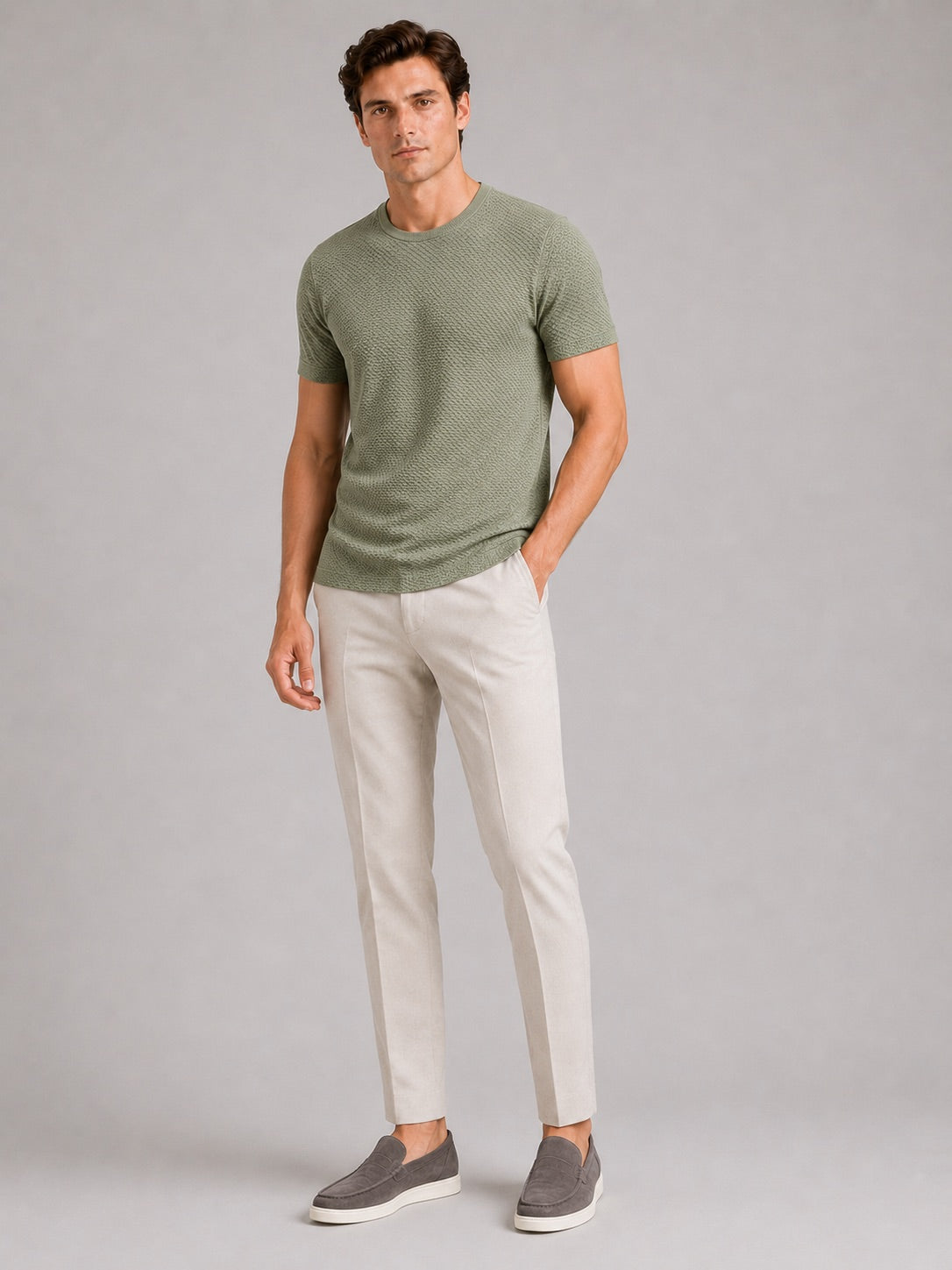 Men’s Mesh Crew Neck T-Shirt Breathable Lightweight Stretch Summer Top for Casual and Everyday Wear