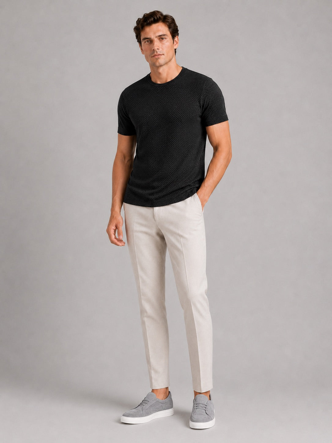 Men’s Mesh Crew Neck T-Shirt Breathable Lightweight Stretch Summer Top for Casual and Everyday Wear