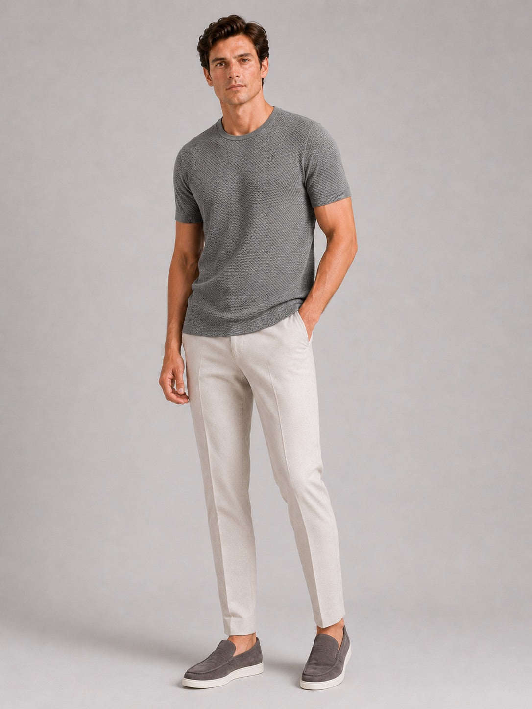 Men’s Mesh Crew Neck T-Shirt Breathable Lightweight Stretch Summer Top for Casual and Everyday Wear