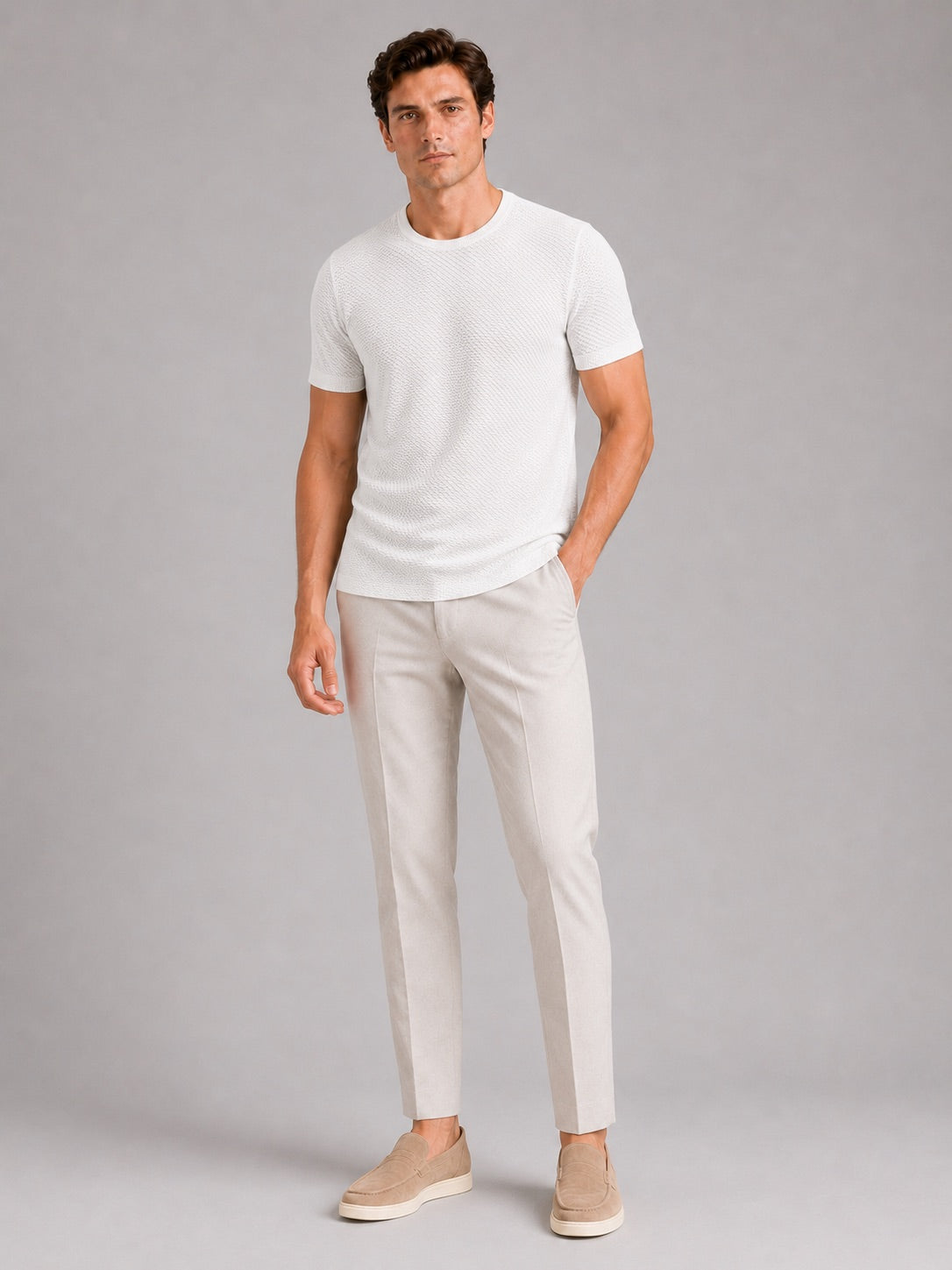 Men’s Mesh Crew Neck T-Shirt Breathable Lightweight Stretch Summer Top for Casual and Everyday Wear