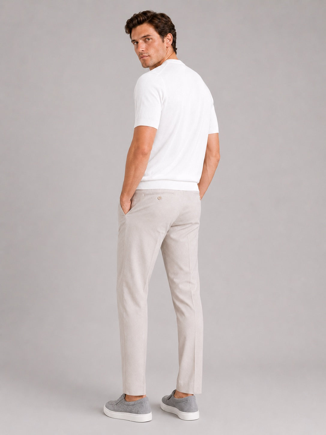 Men’s Merino Wool Knit Crew Neck T-Shirt Short Sleeve Lightweight Summer Top for Business Casual and Everyday Wear