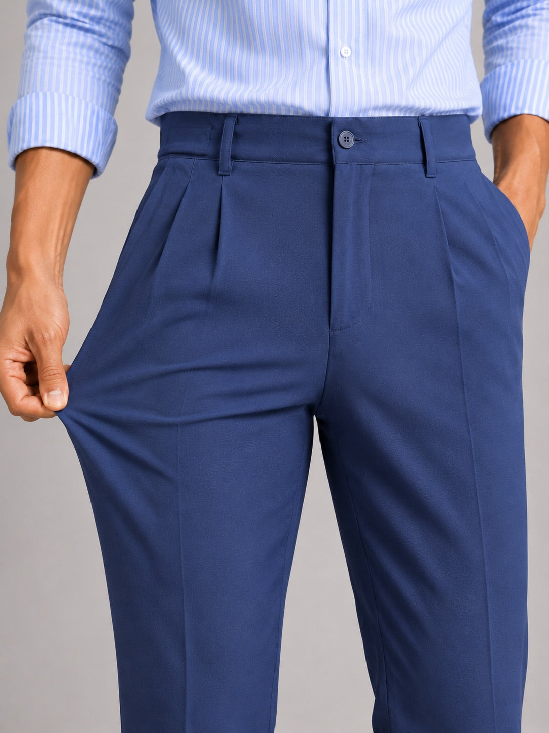 Men’s Summer Trousers Straight Leg Stretch Breathable Lightweight Casual Trousers for Travel and Business Casual Wear