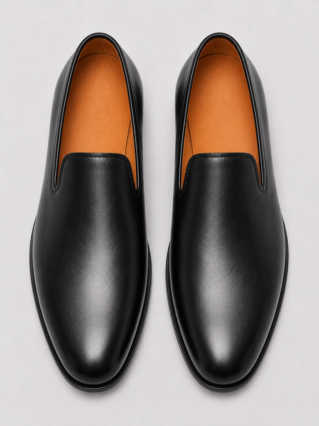 Men’s Black Leather Driving Loafers Lightweight Comfortable Slip-On Casual Shoes for Business Casual, Wedding and Formal Wear