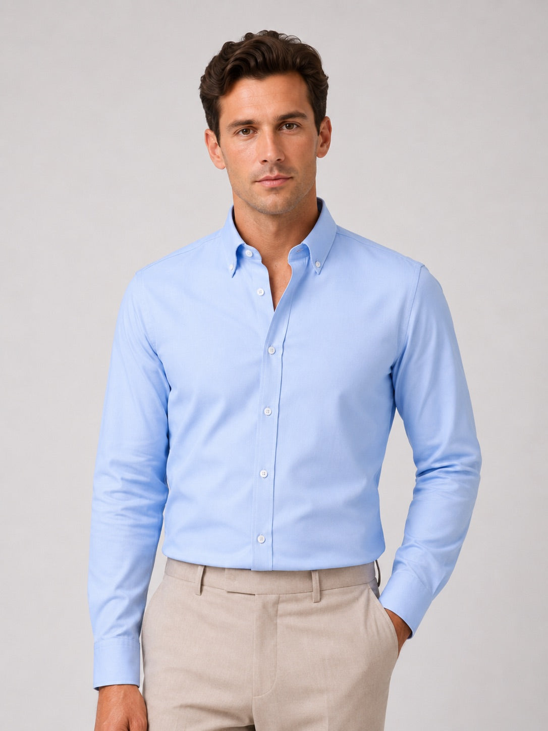 Men’s Oxford Shirt Cotton Casual Summer Button-Up for Business Casual and Vacation Wear
