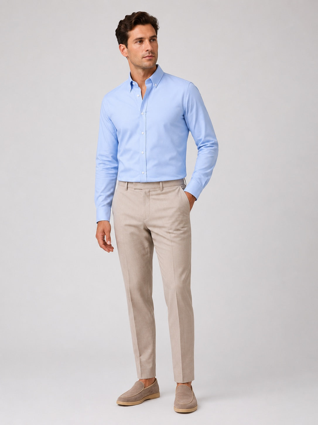 Men’s Oxford Shirt Cotton Casual Summer Button-Up for Business Casual and Vacation Wear