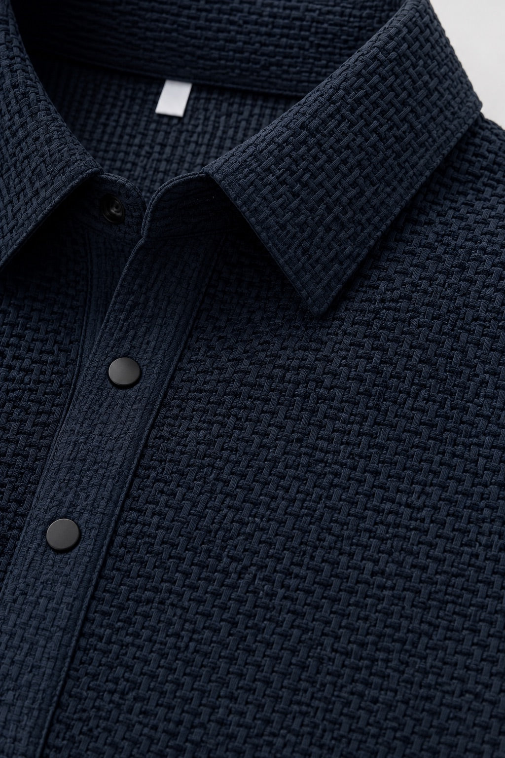 Men’s Textured Knit Polo Shirt Short Sleeve Button Placket Lightweight Summer Top for Business Casual and Smart Casual Wear
