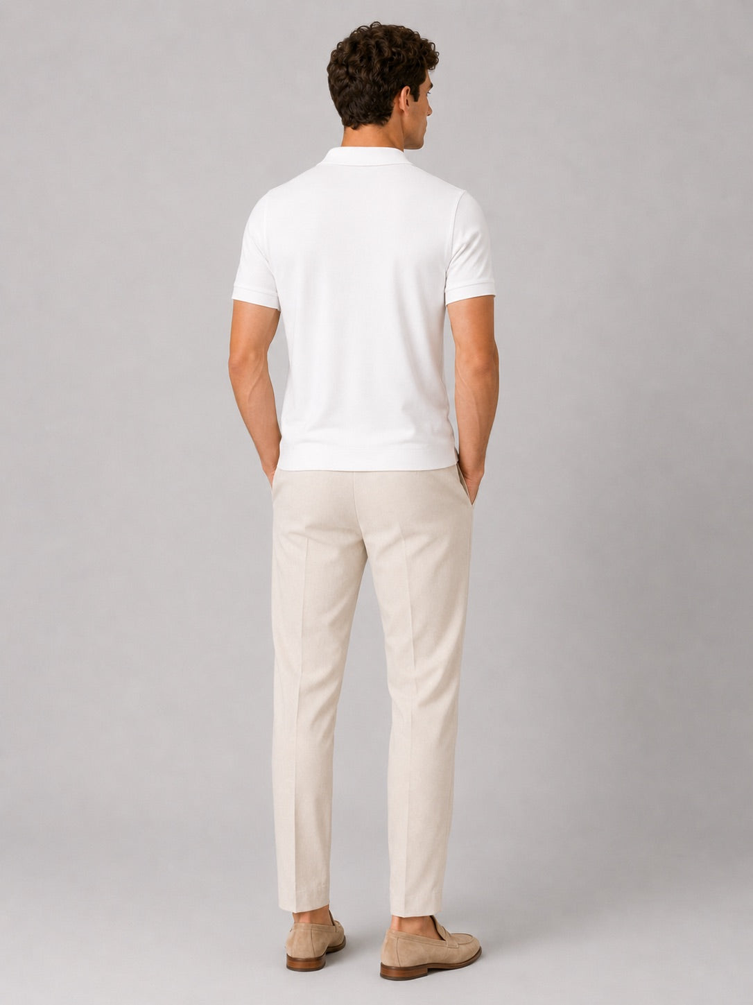 Men’s Silky Touch Polo Shirt Breathable Soft Solid Colour Summer Top for Casual Cool Comfort Vacation and Business Casual Wear