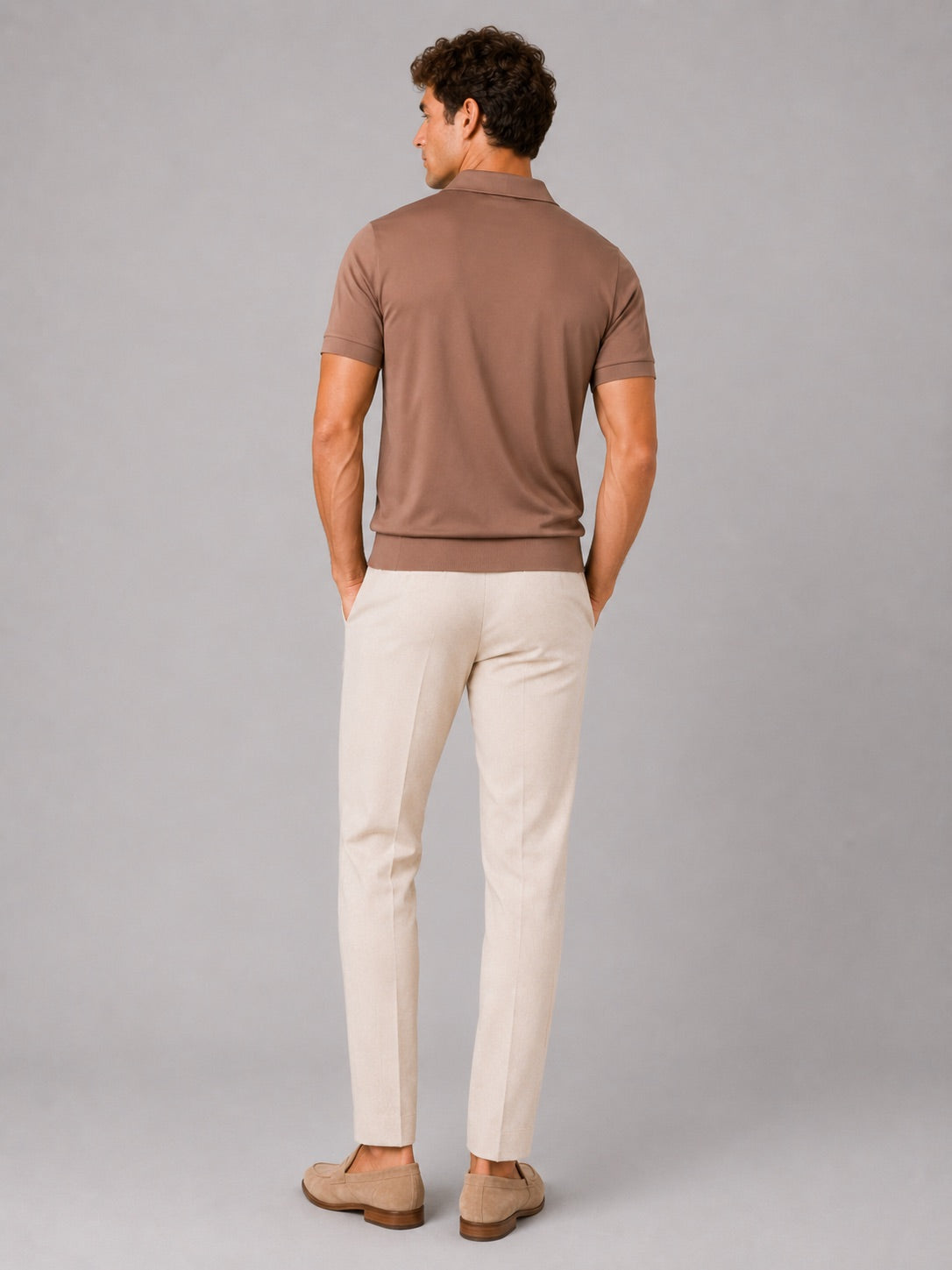 Men’s Silky Touch Polo Shirt Breathable Soft Solid Colour Summer Top for Casual Cool Comfort Vacation and Business Casual Wear