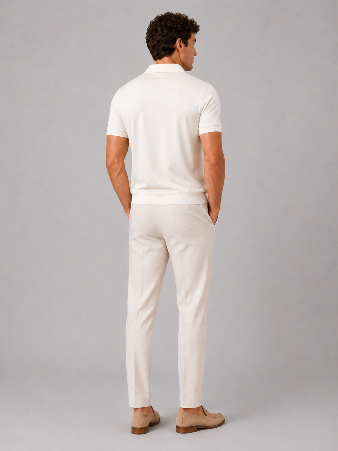 Men’s Silky Touch Polo Shirt Breathable Soft Solid Colour Summer Top for Casual Cool Comfort Vacation and Business Casual Wear