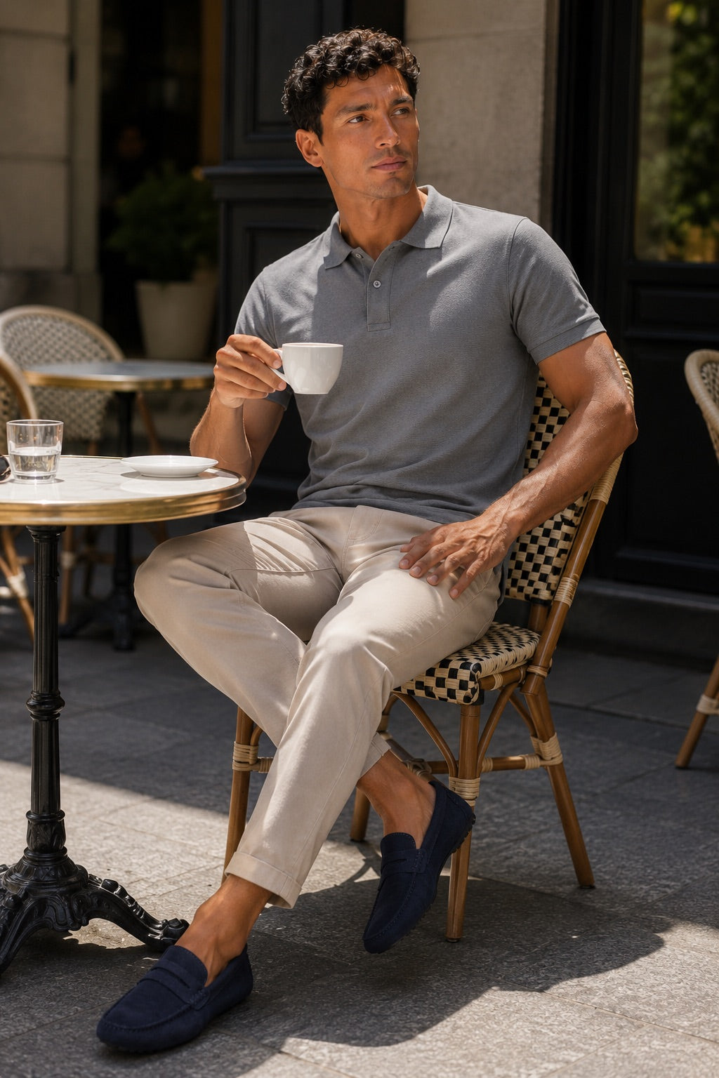 Men’s Polo Shirt Breathable Short Sleeve Summer Golf Shirt Silk Touch Business Casual Summer Top
