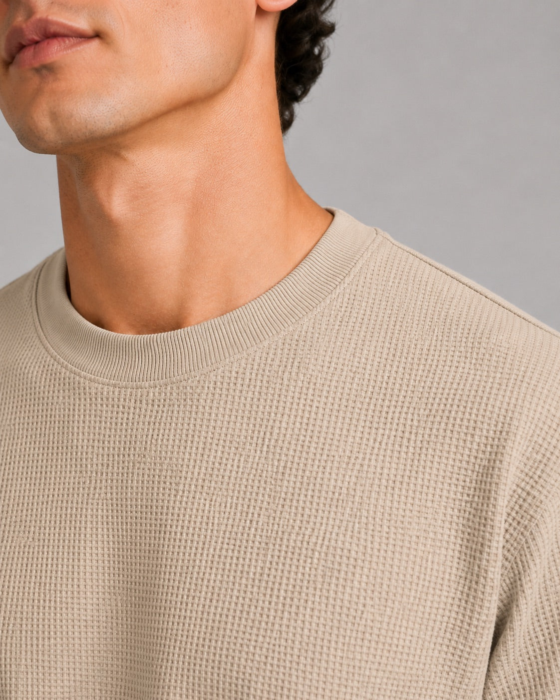 Men’s Waffle Knit T-Shirt Crew Neck Short Sleeve Lightweight Summer Tee Relaxed Fit Casual Textured Top