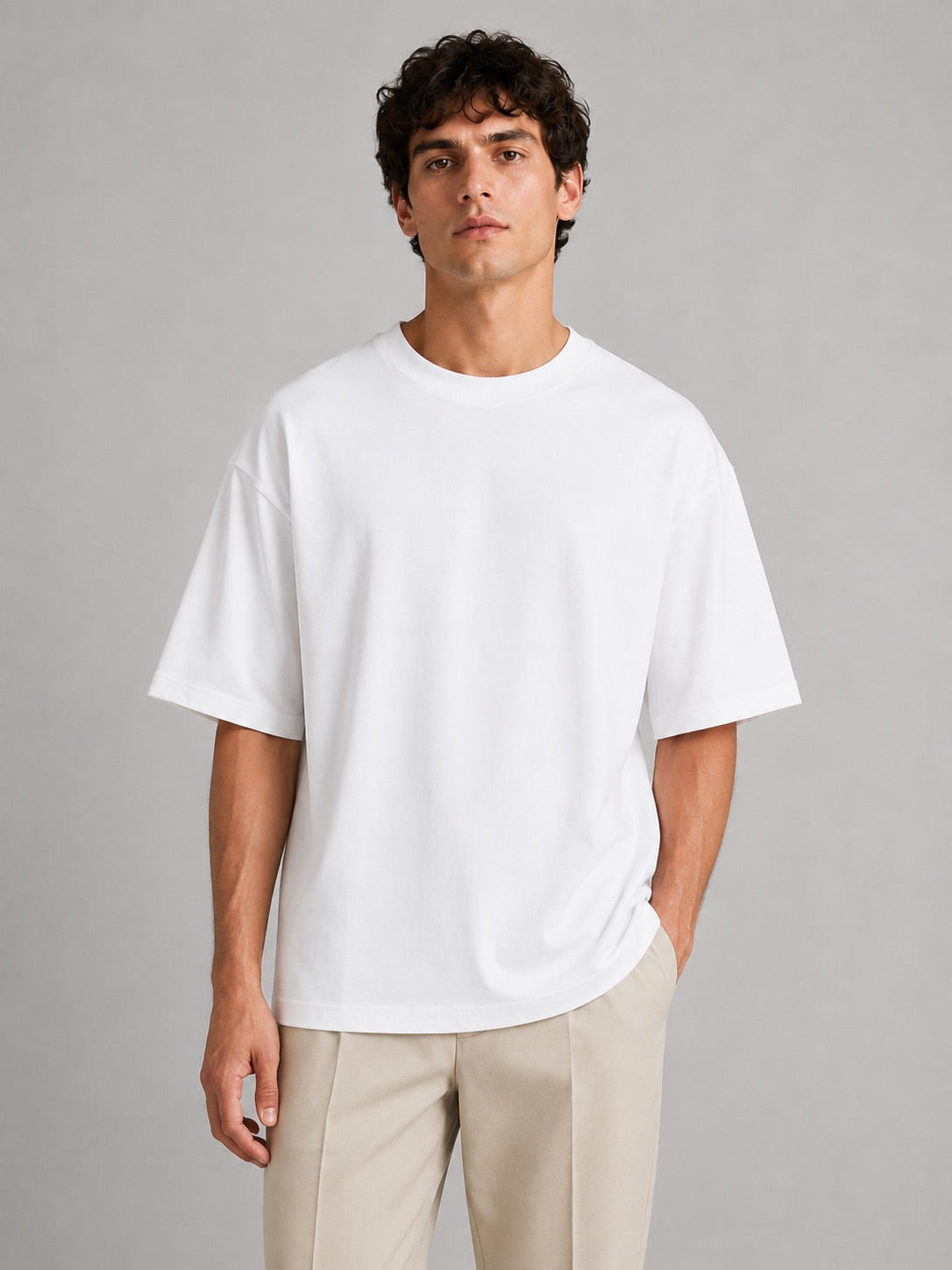 Men’s Oversized Crew Neck T-Shirt Relaxed Fit Short Sleeve Summer Tee Lightweight Casual Basic Top
